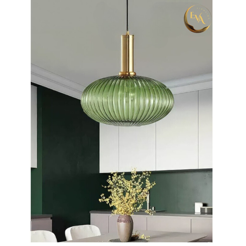 Đèn thả thủy tinh EVA AP174, đui ống thả bàn ăn hiện đại bảo hành 12 tháng