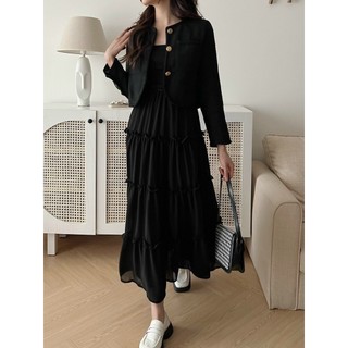 Chân váy Midi nữ dáng dài bánh bèo nhiều tầng có quần bảo hộ