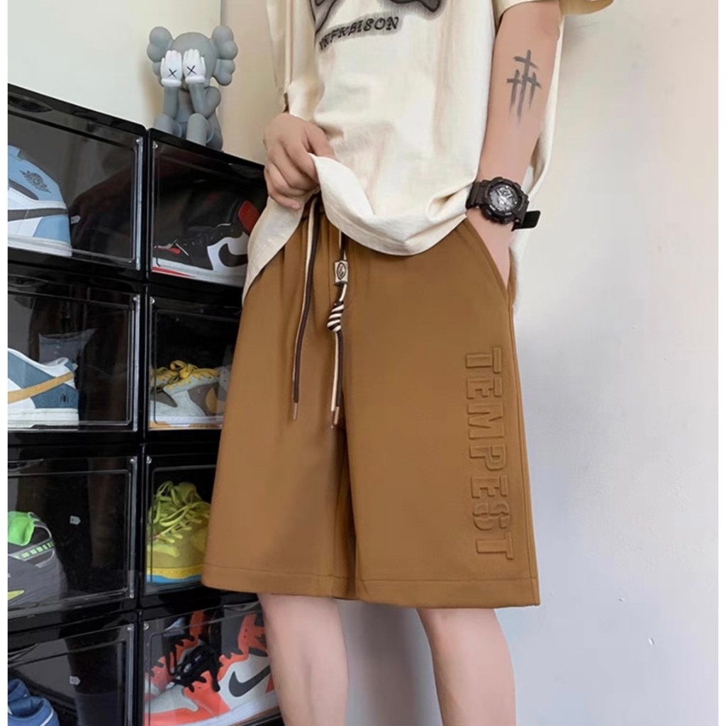 Ảnh Quần đùi nam nữ TEMPEST NAD Unisex Quần Short in chữ nổi chất vải cotton mặc thoáng mát thoải mái 1