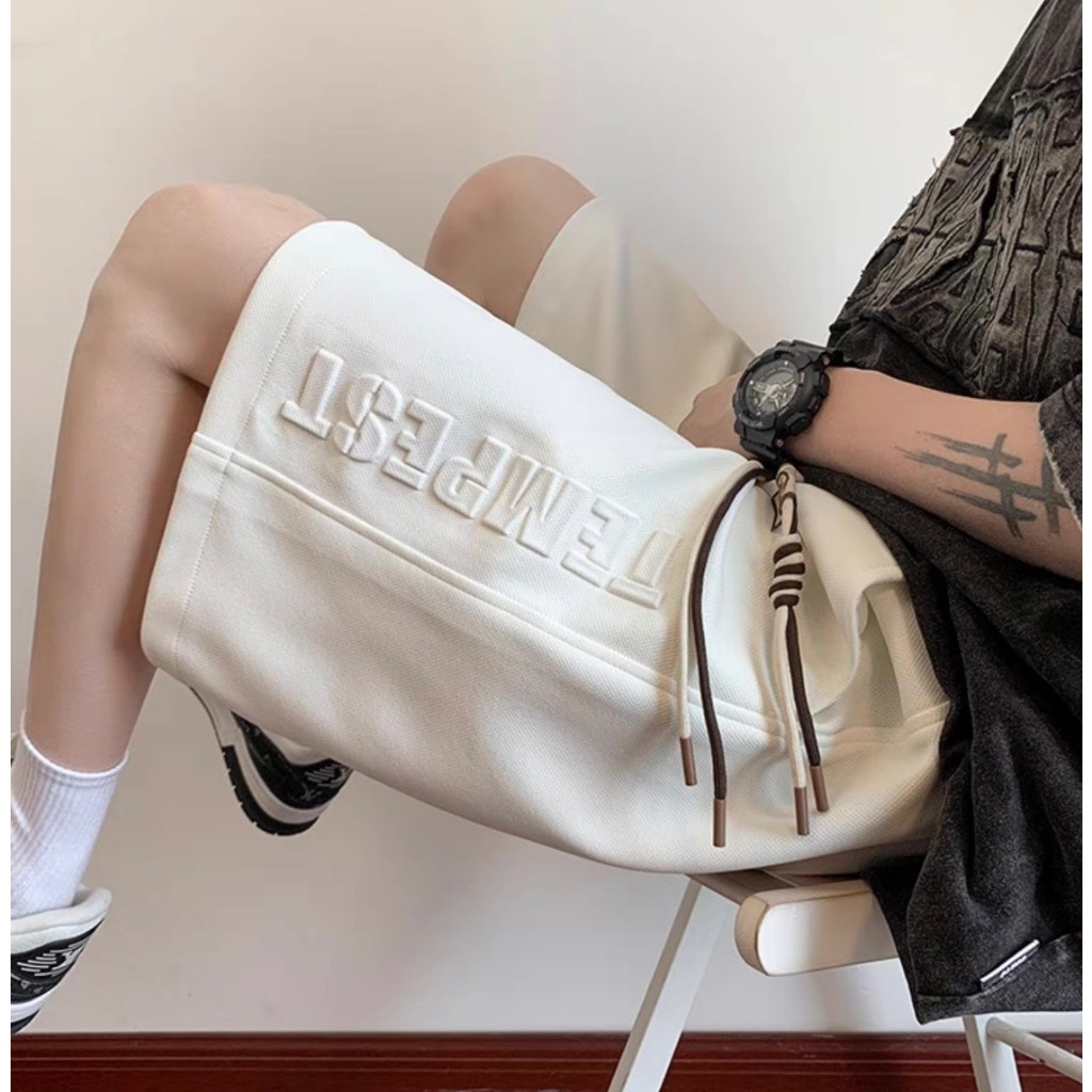 Ảnh Quần đùi nam nữ TEMPEST NAD Unisex Quần Short in chữ nổi chất vải cotton mặc thoáng mát thoải mái 4