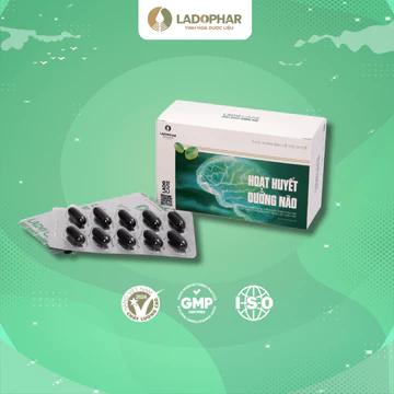 Hoạt huyết dưỡng não Ladopharma bổ não tăng cường tuần hoàn máu não - hộp 50 viên