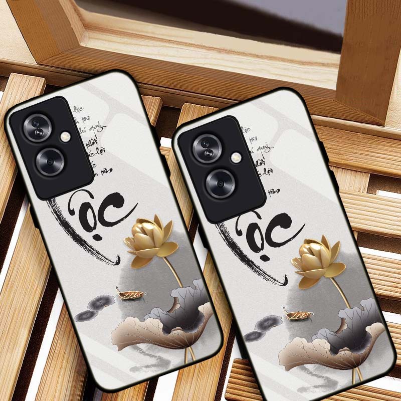 ỐP LƯNG OPPO RENO 11F 5G HÌNH 555 LƯNG KÍNH CƯỜNG LỰC CAO CẤP
