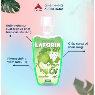 Nước súc miệng Laforin baby (hương cam, đào, ổi) cho bé