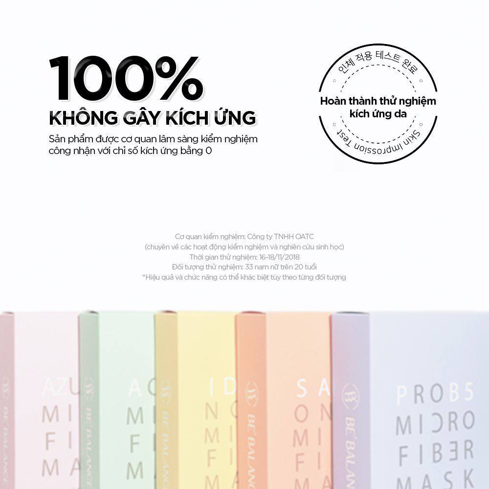 Ảnh Mặt Nạ Vải Vi Sợi Be'Balance IDEBENONE MICRO FIBER MASK 3in1 Làm Đẹp Da 1 hộp 10 miếng 2