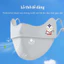 Khẩu trang chống nắng trẻ em chống tia UV thoáng khí mềm mại có quai chỉnh dây, khẩu trang vải chống nắng hai lớp cho bé