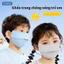 Khẩu trang chống nắng trẻ em chống tia UV thoáng khí mềm mại có quai chỉnh dây, khẩu trang vải chống nắng hai lớp cho bé