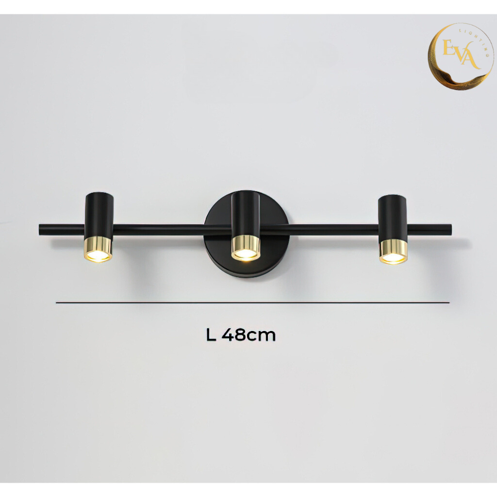 Đèn soi tranh, rọi gương 3 bóng led EVA AP8110-3 BK công suất 9W bảo hành 12 tháng