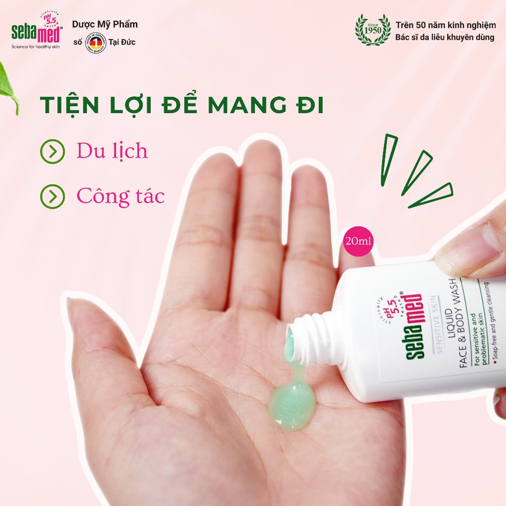 Ảnh Sữa Rửa Mặt Và Tắm Toàn Thân Sebamed Face & Body Wash pH5.5 3
