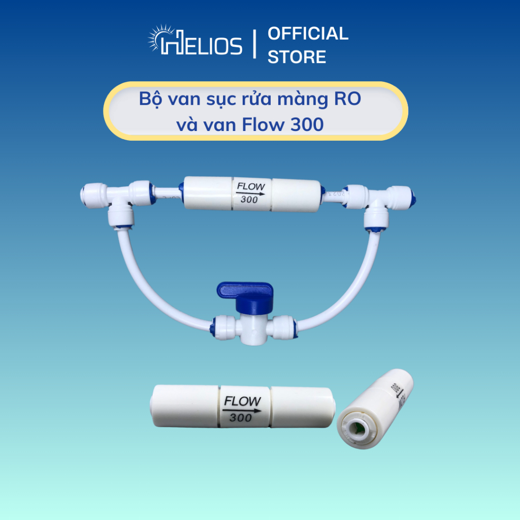 Ảnh Bộ Van sục rửa màng RO lắp sẵn và van thải Flow 300 dành cho máy lọc nước 1