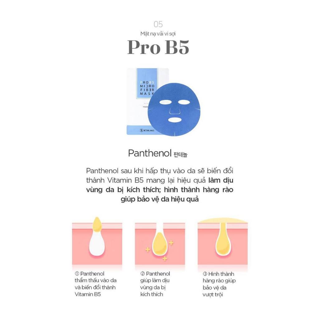 Ảnh Mặt Nạ Vải Vi Sợi Be'Balance PRO B5 MICRO FIBER MASK 3in1 Làm Đẹp Da 1 hộp 10 miếng 4