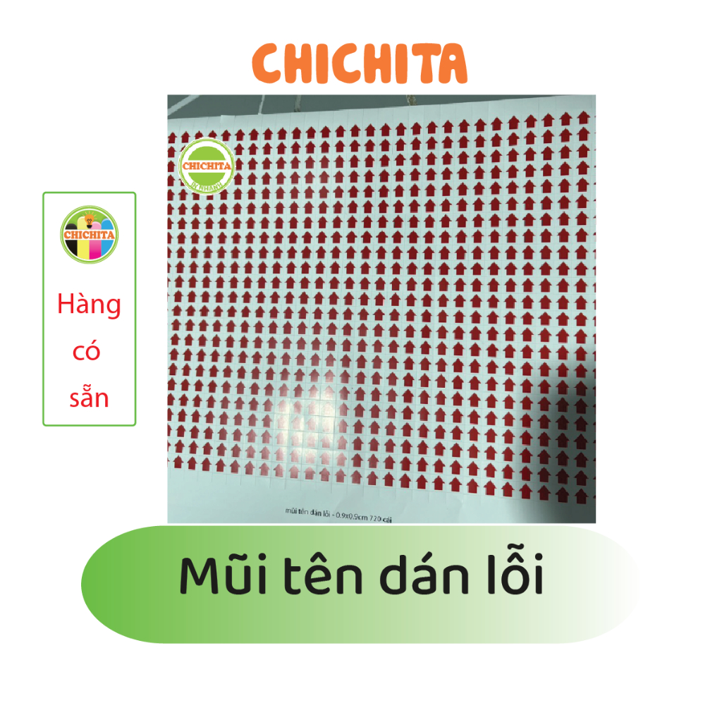 (Có sẵn) 750 tem mũi tên sticker dán lỗi SP 9x9mm. Chichita | Shopee ...
