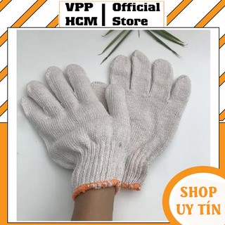 [Hỏa Tốc] 10 đôi găng tay len kem trắng ngà Hàng dày dặn, len tốt- Bao tay bảo hộ lao động giá rẻ TPHCM