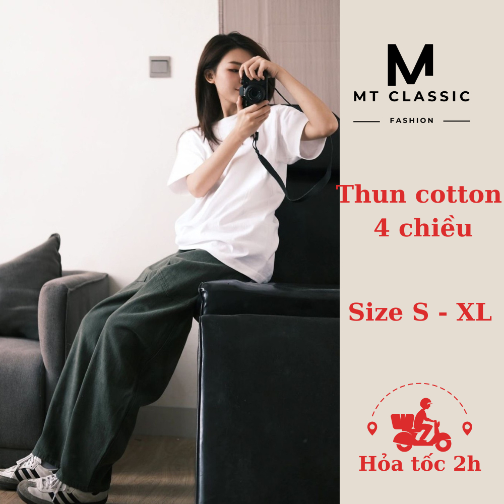 (Hỏa tốc HCM) Áo thun trơn basic, áo phông tay lỡ form rộng chất thun cotton co giãn 4 chiều mềm mát, dễ phối - Mclassic