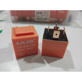 Rơ le 5 chân 100A UUS màu cam điện 12 và 24v.(Giá 1 chiếc)