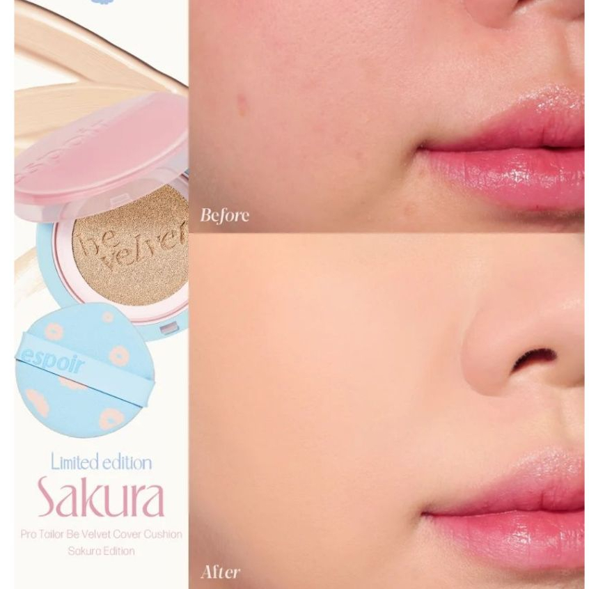 Ảnh Phấn Nước Espoir Pro Tailor Be Velvet Cover Cushion Sakura Edition 13gr 4
