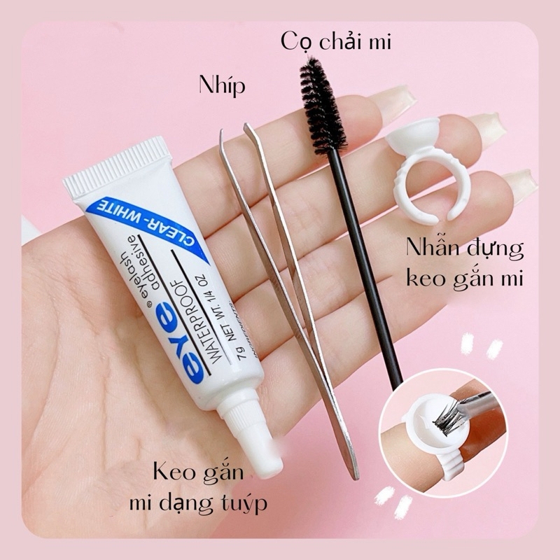 Bộ dụng cụ 4 món gắn mi giả BQI đơn giản nhanh chóng tiết kiệm