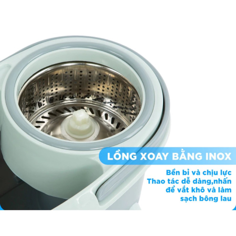 Bộ lau nhà lồng inox cao cấp Vinasu VNS 177