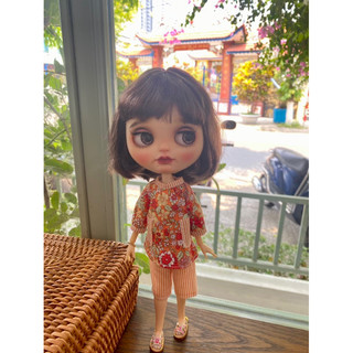 Set áo quần hoa cam nhí size blythe,ob24,xinyi