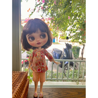 Set áo quần hoa cam nhí size blythe,ob24,xinyi