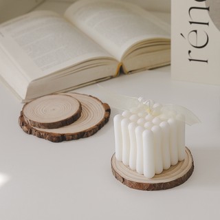 Đế Gỗ Thông Decor Lót Nến Thơm - Đường Kính 8-10 cm - Cát Candle