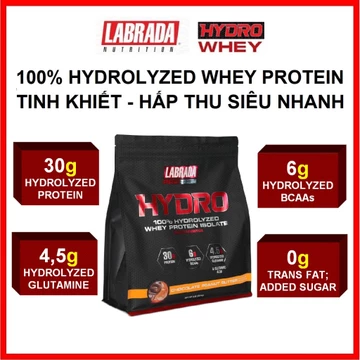 Labrada pro Hydro Whey 1,8kg Hydrolyzed Whey Protein, Bổ sung Protein, thành phần tinh khiết, tăng Cơ,hấp thu siêu nhanh