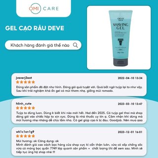 Gel Cạo Râu DEVE Nhật Bản (Tuýp 220g)