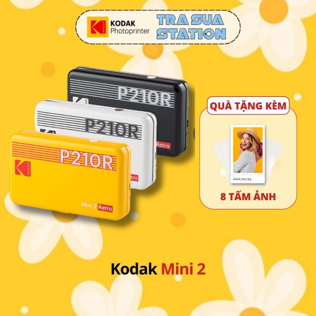Máy in ảnh (kết nối bluetooth) Kodak Mini 2 Retro P210R - Hàng chính ...