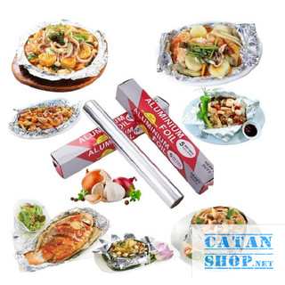 Giấy Bạc Bọc Thực Phẩm Nướng, Giữ Nóng Cho Món An Thơm Ngon, Tròn Vị, Cuộn Giấy Bạc Gói Thực Phẩm-GD677-CuonBac5M