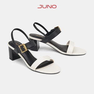 Giày Sandal Nữ 5cm Thời Trang JUNO 2 Quai Ngang Khoá Trang Trí SD05102