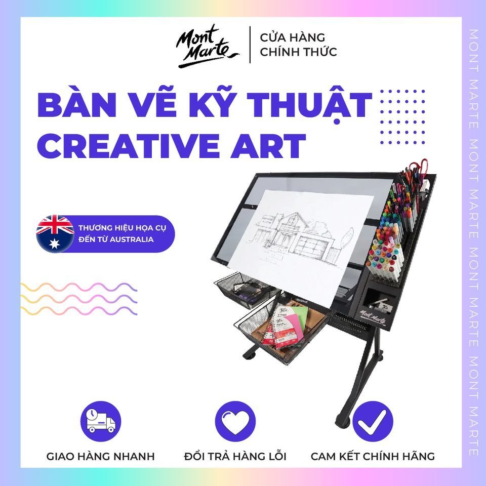Bộ n vẽ kỹ thuật Mont mart chuyên dụng cho dân kiến trúc