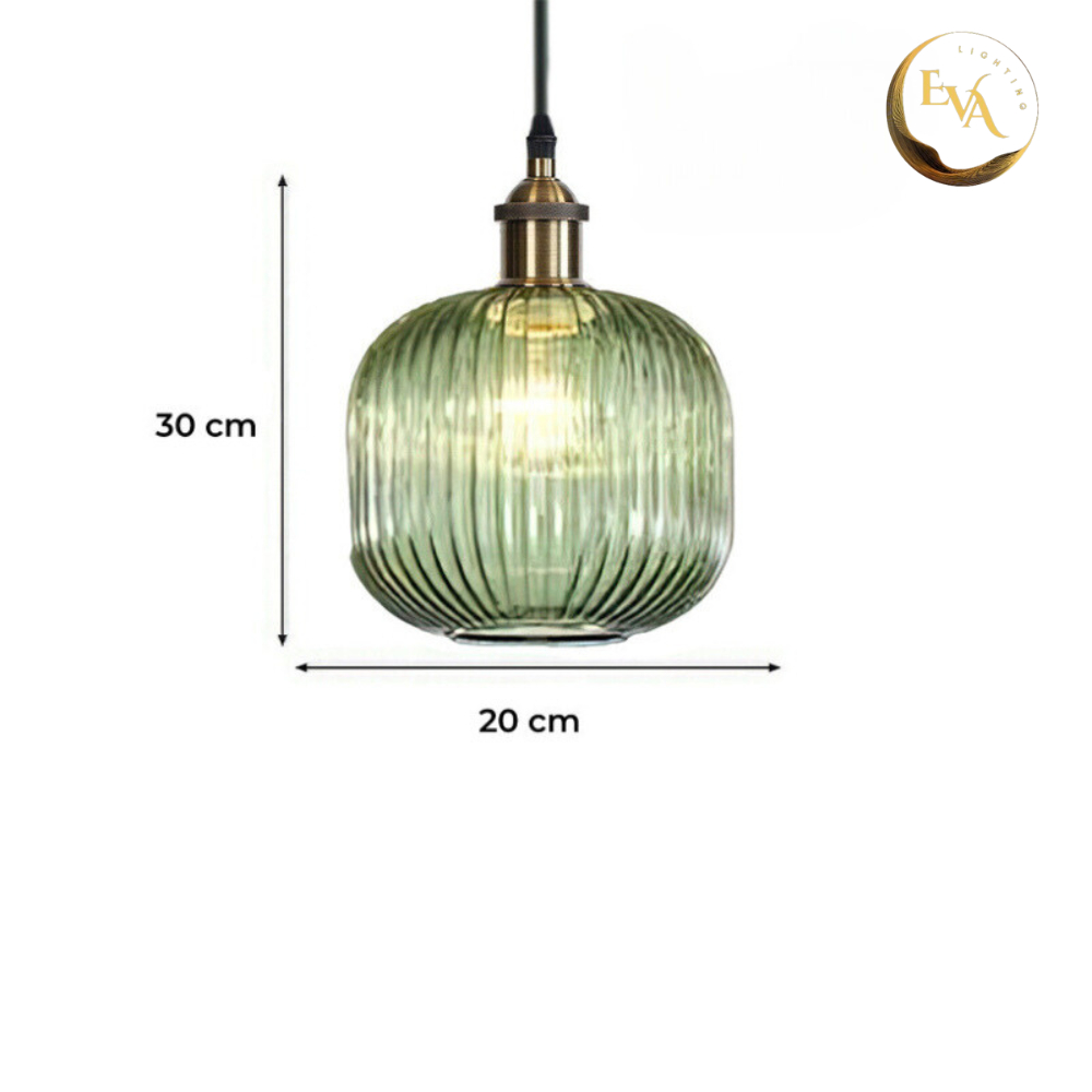 Đèn thả thủy tinh EVA AP177 thả bàn ăn hiện đại đui nấm bóng E27 D200mm bảo hành 12 tháng