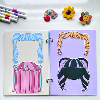 Đồ chơi bóc dán búp bê giấy Sanrio 4in1 nhiều phụ kiện- Búp bê giấy Pighandmade