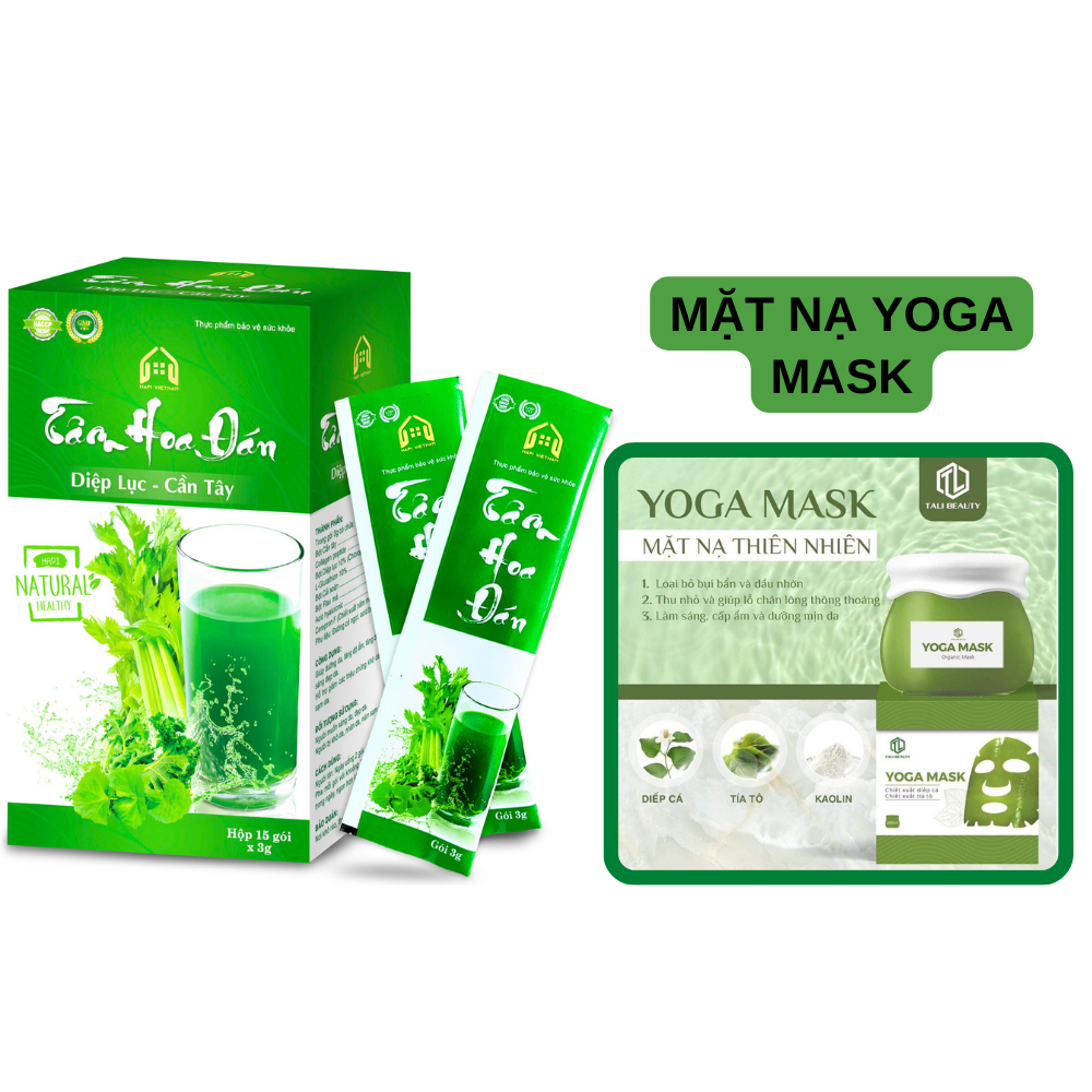 MUA 1 TẶNG 2 - TÂM HOA ĐÁN DIỆP LỤC CẦN TÂY, NƯỚC UỐNG ĐẸP DA, GIẢM MỤN THÂM NÁM