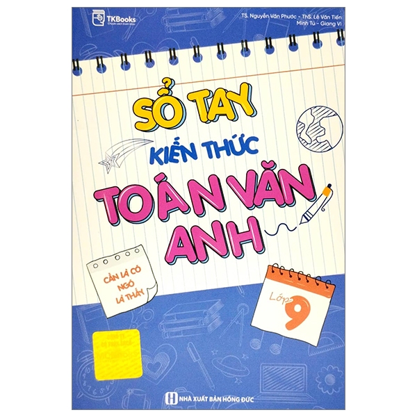 Ảnh Sách - Sổ Tay Kiến Thức Toán – Văn – Anh Lớp 6,7,8,9 - MC (Combo/lẻ tùy chọn) 3