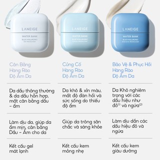 [Lõi thay thế] Kem Dưỡng Ẩm Chuyên Sâu Laneige Water Bank Blue Hyaluronic Intensive Cream 50ml (Da khô )