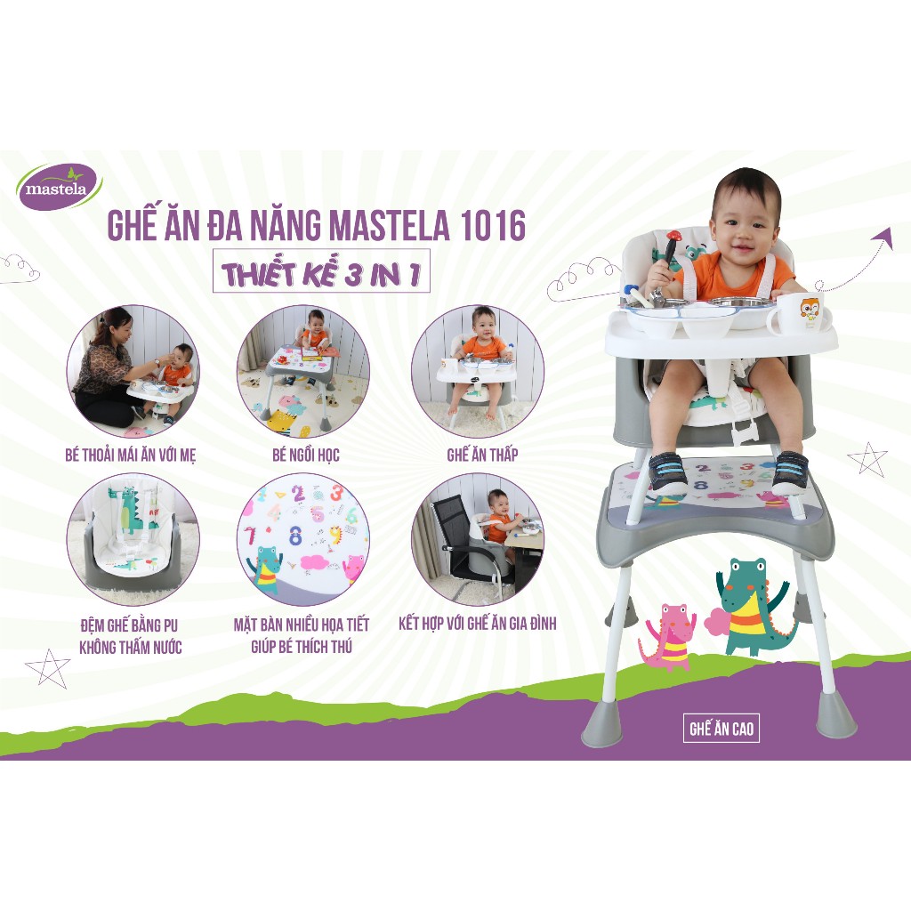 Ảnh Ghế Ăn Dặm Mastela 1016 Đa Năng 3 in 1 Cho Bé 2