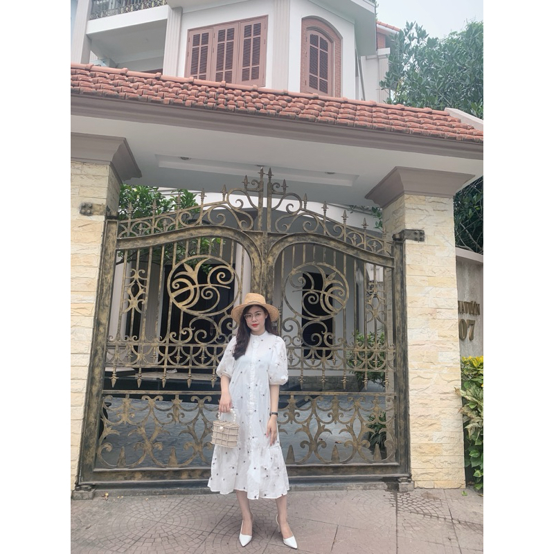 [SẴN] VÁY MAXI TRẮNG THÊU HOA DÁNG DÀI ĐI BIỂN, ĐẦM BẦU MÀU ĐEN (KÈM ẢNH THẬT)