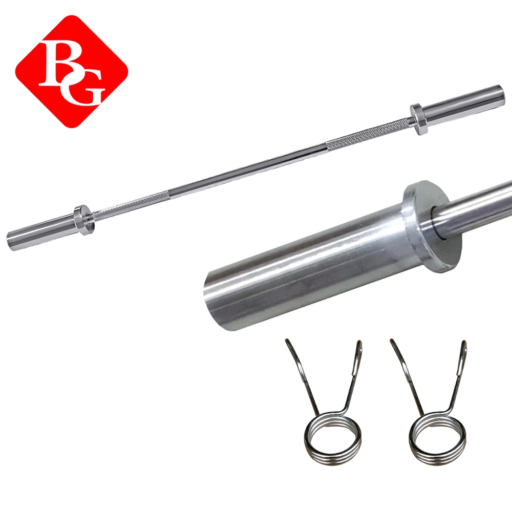Ảnh BG - Dài 1.5m,phù hợp với bánh tạ phi 25-50mm Thanh đòn , tạ đòn thép đặc mạ crom chất lượng cao 4