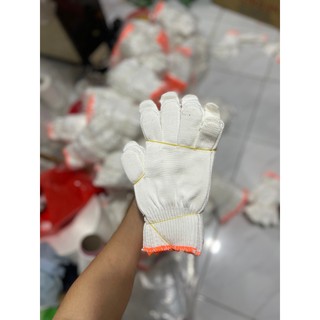[ Hỏa Tốc] 10 Bao tay poly trắng tinh, Găng tay bảo hô sợi POLY 40G, 50G, 60G giá rẻ TPHCM