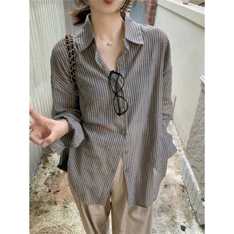 [ HÀNG SẴN XANH ]sơ mi kẻ kèm ảnh thật tương đương size S