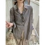 sơ mi kẻ kèm ảnh thật tương đương size S