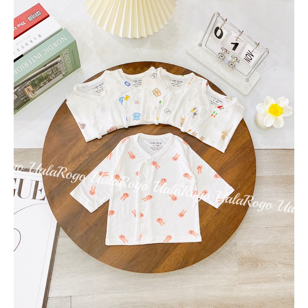 Sét 5 áo thun lạnh vải Petit hình gấu chibi, vải mát, mịn, thấm hút mồ hôi, họa tiết đáng yêu cho bé TTO03 - 3S Baby