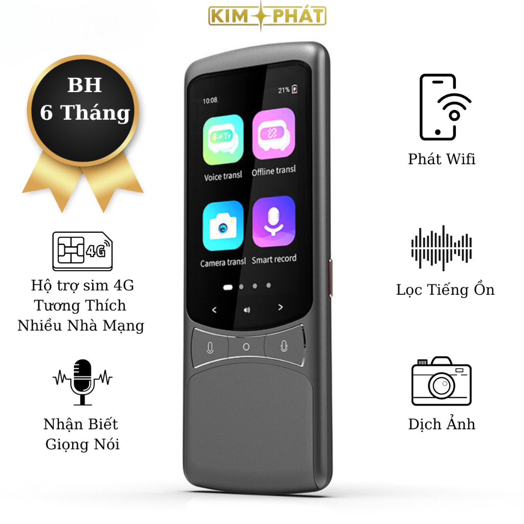 Máy Phiên Dịch Z3 Smart Translator 4G + Wifi - Dịch 135 Ngôn Ngữ Trực ...