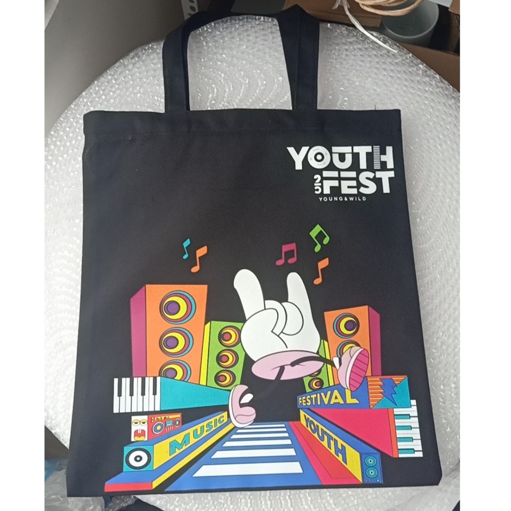 Túi Tote in Theo Yêu Cầu, In Túi Vải có khóa kéo - Logo, Ảnh, in Thông Điệp, Túi Xách Quà Tặng, Sự Kiện, Kỉ Niệm 35x40cm