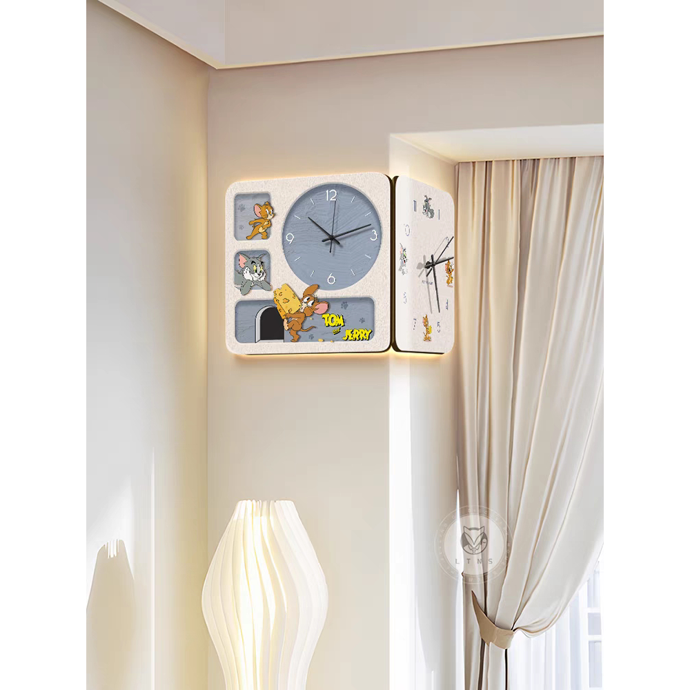 Đồng hồ Tom & Jerry decor phòng ngủ, quán cafe, nhà sách, văn phòng phẩm