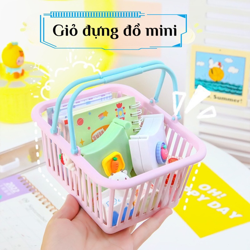 Giỏ nhựa mini đựng đồ nhiều màu giỏ rổ đựng hàng đồ cá nhận tiện dụng ...