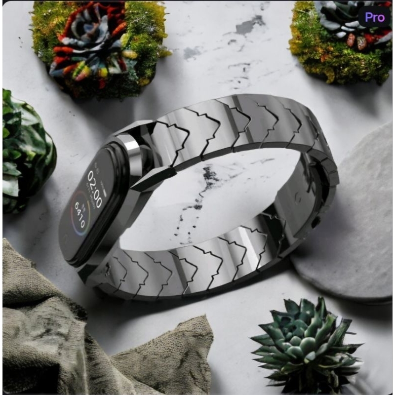 Dây đeo kim loại Miband 4/5/6 mắt khoá vảy rồng V-shape _ CHÍNH HÃNG MIJOBS