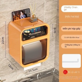 Hộp Đựng Giấy Vệ Sinh 2 Tầng tường, Hộp Đựng Giấy Hộp Giấy Vệ Sinh Có Kệ Để Điện Thoại