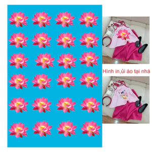 Combo 100 Hình hoa sen ủi áo dài,áo yếm,áo cặp Mẹ và Bé-ủi trực tiếp tại nhà bằng bàn là bàn ủi.