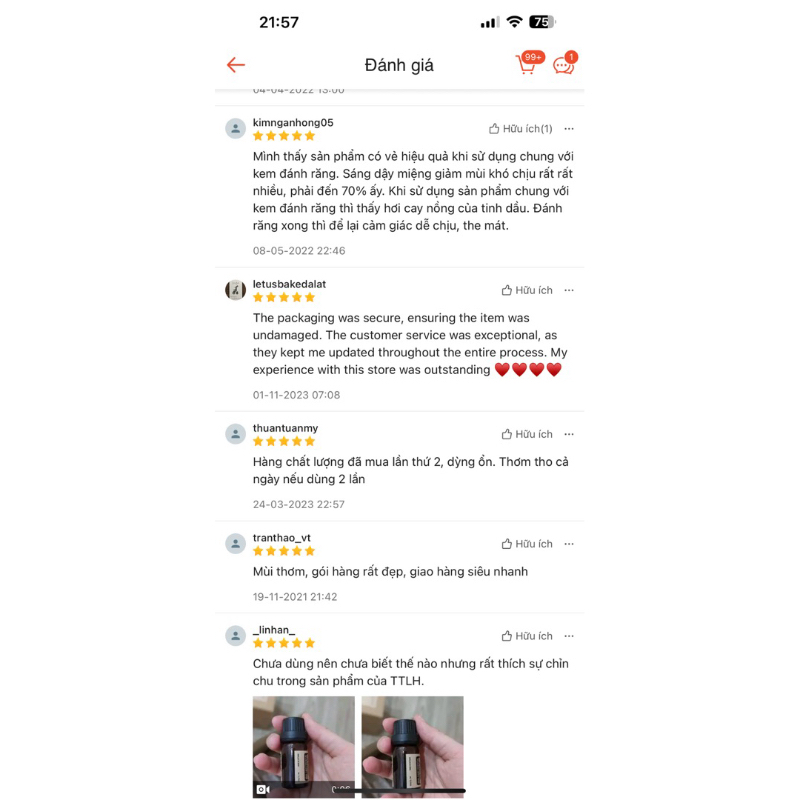 Tinh chất sâu răng hôi miệng